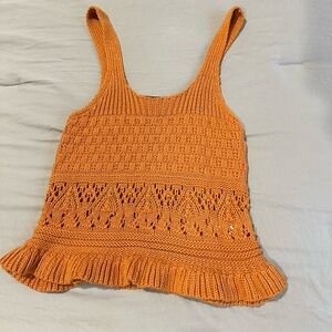 Knit Orange Tank Top size S